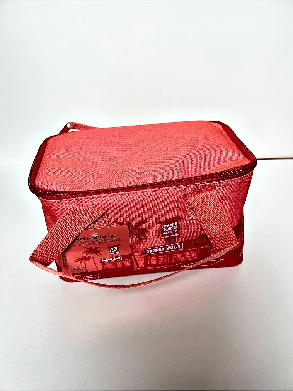 Trader Joe's Mini Insulated Bag in Peach